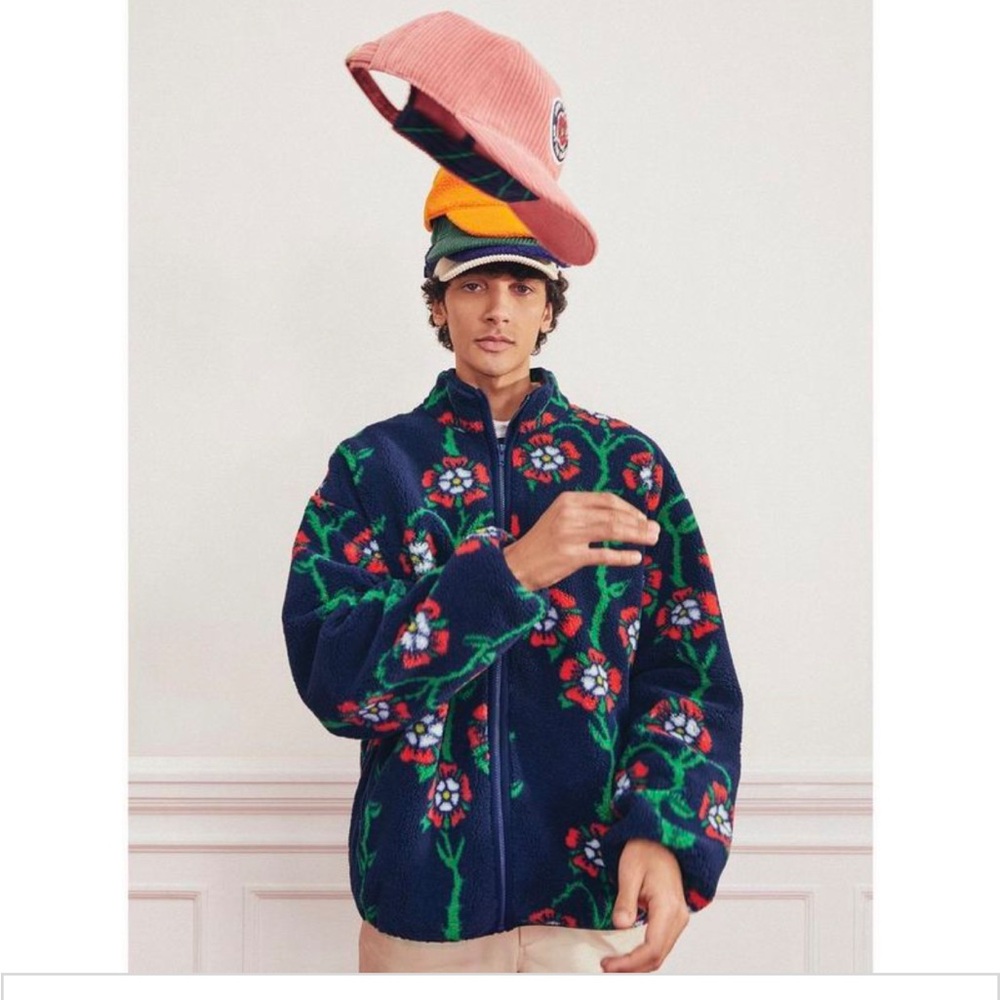 🆕Rowing Blazers × Target Men's Rose
Print Fleece Zip Up Jacket new - Picture 3 of 6